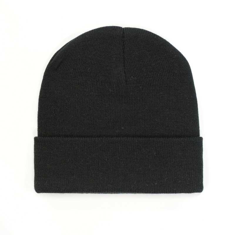 Cuffed Knitted Beanie Black